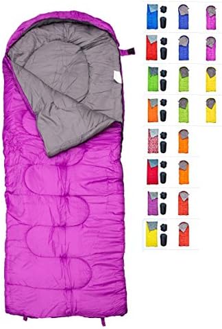 RevalCamp Sleeping Bag by Indoor & Outdoor Use. Great for Kids, Boys, Girls, Teens & Adults. Ultralight and compact bags are perfect for hiking, backpacking & camping