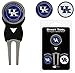 Team Golf NCAA Kentucky Wildcats Divot Tool Pack with 3 Golf Ball Markers, Nickel Color Finish, Magnetic Double-Sided Enamel