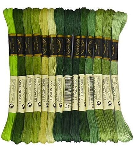 DMC Thread Mouliné #25 Embroidery Cotton 6 Strand 8.7yd Lot 20 Of Varying Greens