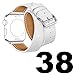 Maxjoy Compatible with Apple Watch Band, Genuine Leather Bands 38mm 40mm Strap Replacement Wristband with Metal Clasp Compatible with Apple iWatch Series 4 3 2 1 Sport Edition, White