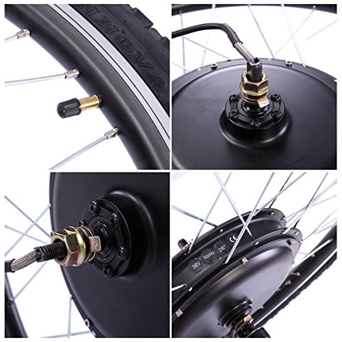 Thegreatshopman 36V 500W 26" Ebike Front Wheel Electric Bicycle Motor Conversion Kit Motor Hub