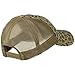 Low Profile Canvas Leopard Printed Mesh Cap - Khaki OSFM