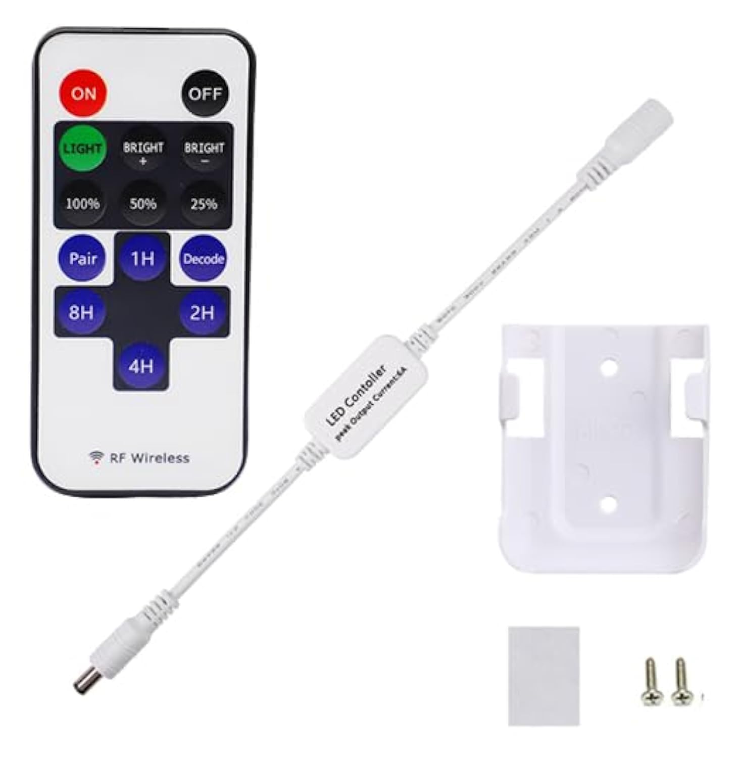 Mini Remote Controller for Single Color AIBOO LED Under Cabinet Lighting, RF Dimmer for 12V DC LED,Wireless Remote Control for Dimmable 3528 5050 Under Cabinet Puck Lights (1 to multiple control)