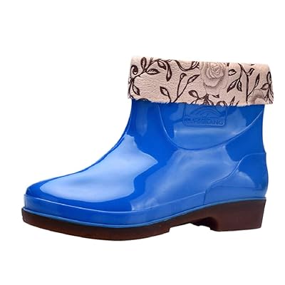 folded down rubber boots