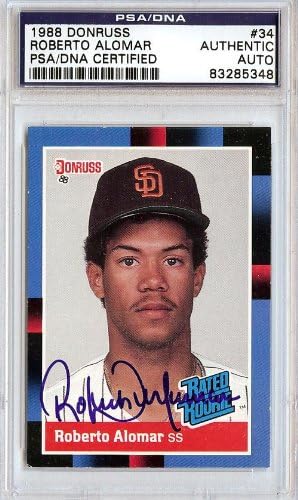 Roberto Alomar Autographed 1988 Donruss Rookie Card ...