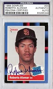 Roberto Alomar Autographed 1988 Donruss Rookie Card ...