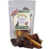 Green Butterfly Brands Assorted Dog Chews – All Natural, Chewy Dog Treats Made in USA – Pig Ear, Bully Stick, Pork Hide Twist Pieces & Turkey Gizzard Assortment Pack – One Ingredient Chews - Dogs Love
