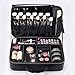 ROWNYEON Makeup Bag Organizer, Professional Portable Travel Makeup Bag for Make-up Artist, Makeup Train Case with EVA Adjustable Dividers |14x10 Inch | Black
