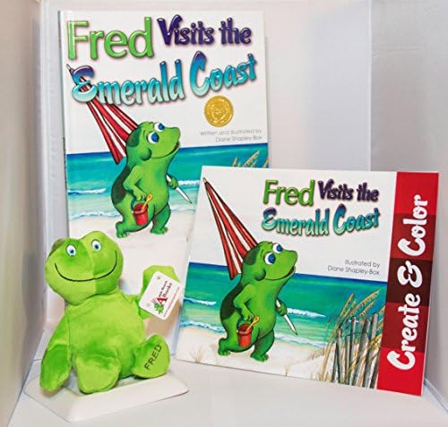Fred Visits the Emerald Coast Gift Set - Hardback book, Coloring Book and Fred Plush Toy