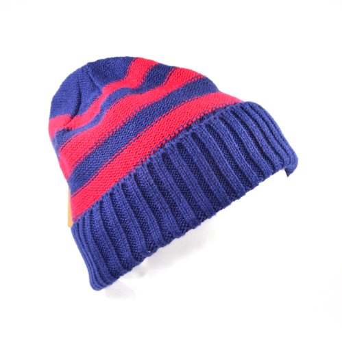 Urban Pipeline Blue/Red Striped Winter Watch Hat Beanie for Men