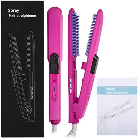 Steam Hair Straightener,Fast Heated /Anti Scald/Harmless Damage Hair Straightening Brush For Home,Work,Dating,Travel, Salon