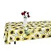 55 in. x 102 in. Indoor and Outdoor Sunflower Design Tablecloth for Dining Table