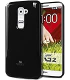 LG G2 Case, [Ultra Slim Fit] Goospery® Color Pearl Jelly Case *Slight Pearl Glittery Sheen* Premium TPU Cover [Shock Absorption] for LG G2 - Black