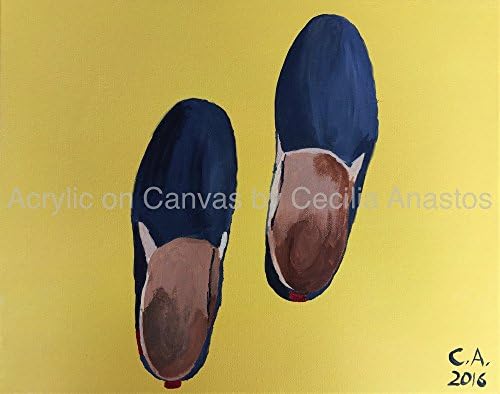 Hice Camino al Andar 2 (2016) Alpargata on a yellow background