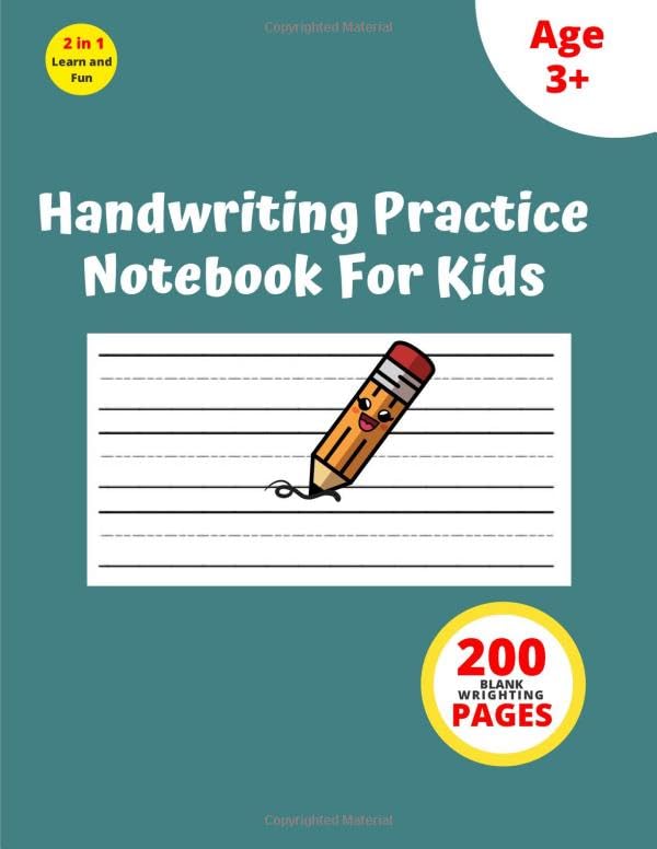 Handwriting Practice Notebook For Kids: Practice for preschooler and schooler (200 Pages, 8.5 x 11)