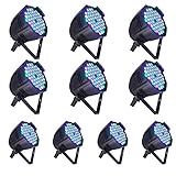 Eyourlife 10pcs 54x3W LED PAR Lights RGBW PAR64 DMX512 Stage Party Show