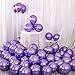 Metallic Purple Balloons 12 inch 50pcs Party Balloons Birthday Helium Balloon Chrome Latex Balloons