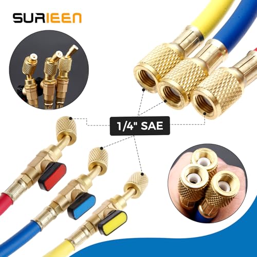 Refrigerant Charging Hose with Ball Valves for R410A R134A photo 12