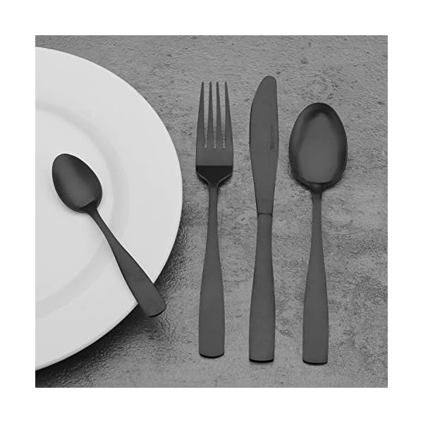 Matte-Black-Cutlery-Set-Bettlife-Tableware-Set-Stainless-Steel-Flatware-Silverware-Set-with-Knife-and-Fork-Set-Service-for-8-Dishwasher-Safe-Easy-Clean-Hold-Matt-Black-32-P Matte Black Cutlery Set, Bettlife Tableware Set Stainless Steel Flatware Silverware Set with Knife and Fork Set, Service…