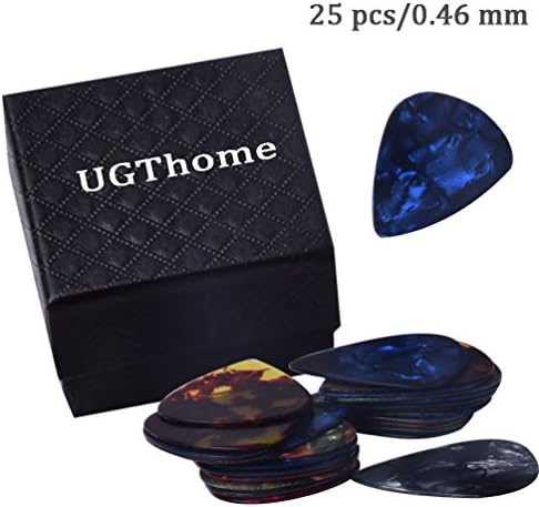 UGThome 8 Pack Wool Synthetic Material Guitar Picks (0.46mm, Style-2)