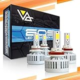 Optix P.RA H11 + 9005 Low/High Beam Combo - 4pcs LED Headlight Bulb Conversion Kit - 160W 16000LM 6000K 6K White - Canbus Chip Error Free No Flicker Design