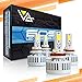 Optix P.RA H11 + 9005 Low/High Beam Combo - 4pcs LED Headlight Bulb Conversion Kit - 160W 16000LM 6000K 6K White - Canbus Chip Error Free No Flicker Design