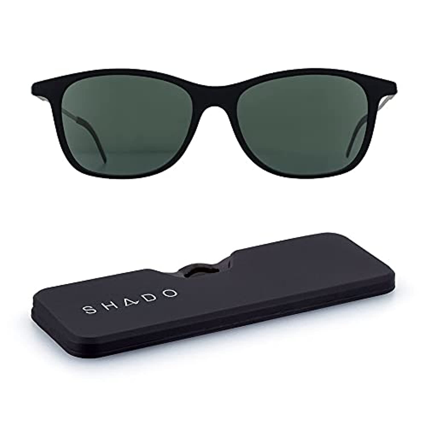 ThinOptics Shado Sunglasses - Polarised Sunglasses Featuring Full UV Protection - Ultra-Thin, Light & Compact Sunglasses - Includes Magnetic Case That Attaches to Your Phone - Menlo Park Sunglasses