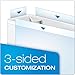 Cardinal 3 Ring Binder, Binders for School and Office, Durable 4 Inch Premier Easy Open Binder, ONE-Touch Locking Slant-D Rings, 880-Sheet Capacity, ClearVue Cover, PVC-Free, White (10340CB)