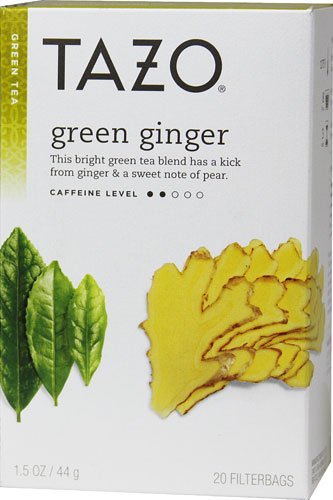 Tazo Green Tea Ginger -- 20 Tea Bags - 2 pc