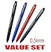 Very smooth, although it is a Fine point-Uni-ball Signo RT1 Rubber Grip & Click Retractable Extra Fine Point Gel Pens -0.5mm-black,Blue,Red,Blue Black Ink-Each 1 Pen- value Set of 4(With Our Shop
