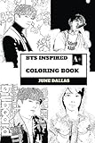 BTS Inspired Coloring Book: Cute South Korean Boy Band and Gorgeous Jungkook, Billboard Sensation and K-pop Talents Inspired Adult Coloring Book (BTS Books)