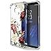 Case for Samsung Galaxy S8 Flowers Pattern Print for Girls Women Shockproof Bumper Protective Cover Flexible Slim Fit Clear with Cute Lovely Floral Design Soft Silicone Rubber Gel Drop Protection Skin