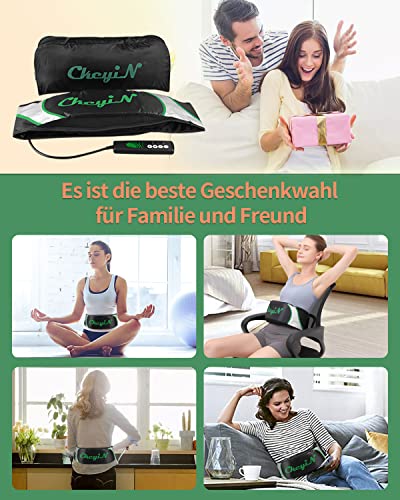 CkeyiN Vibrations Schlankheits Massagegürtel Elektrische Taillenmassage Massage und Vibrationswirkung, für Hüft, Rücken und Bauchbereich sowie am Gesäß, den Beinen oder Armen,Mit Schröpfen Silikon