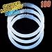 Glow Sticks Bracelets Party Pack - Bulk 100 Stick - Extra Bright Glow In The Dark Party Supplies - 8