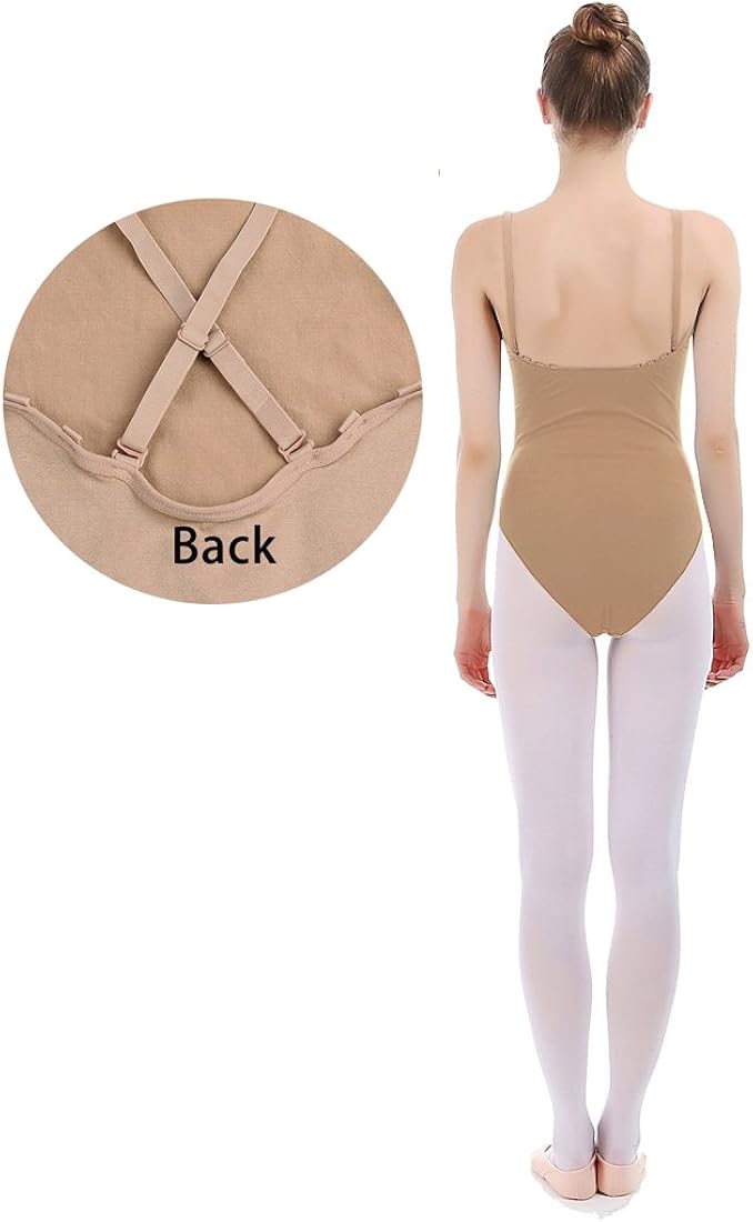 iMucci Professional Seamless Nude Camisole Leotard - Undergarment Dancewear for Ballet Dance: Clothing