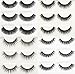 Wehous 12 Pairs 4 styles Multipack Luxurious 3D Natural Cross Thick Long False Black Eyelashes Eye Lashes Makeup