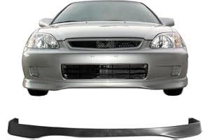 Front Bumper Lip Compatible with 1999-2000 Honda Civic, T-R Style Black PP Front Lip Finisher Under Chin Spoiler Add On by IKON MOTORSPORTS