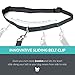 Tuff Mutt Hands-Free Waist Leash for Dog Walking, Running and Hiking, Adjustable Belt with Double Handle, Reflective Bungee Design for Large & Medium Dogs