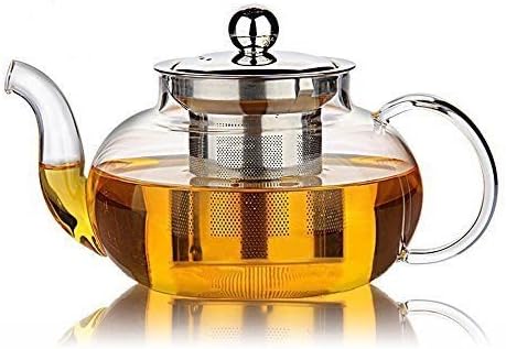 Glass Filtering Tea Maker Teapot with a Infuser, a Warmer and Tea Cups