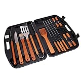 Xena 18 PIECE BBQ Tools Set Kit Case Stainless Steel Grill Cooking Outdoor Utensils Professional Grilling Accessories For The Expert, Complete Outdoor Kit
