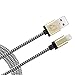 iPhone 7 Charger, 6.6ft Apple MFi Certified, Cambond 8 Pin Braided USB Lightning Cable Cord for iPhone 7 / 7 Plus, iPhone SE, iPhone 6s / 6s Plus / 6 / 6 Plus / 5s / 5c / 5, iPad Air, Mini ( Gold )