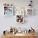 brightmaison Childrens Square Cube Wall Shelves – Varying Sizes 3 Set Shelf – Nursery Room Wall Mount White Floating Wood Box Display Kids Favorite Books, Photos, and More