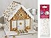 Gingerbread House Kit - Wilton Christmas Pre-Assembled House, Includes: House, Icing, Fondant, Candies, Decorating Bag & Tip - Bundled With Extra Candy!