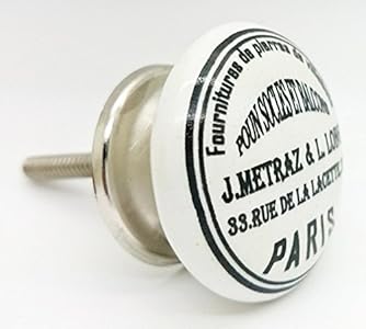 G Decor 8-teiliges Set mit Türknäufen aus Keramik im antiken Vintage