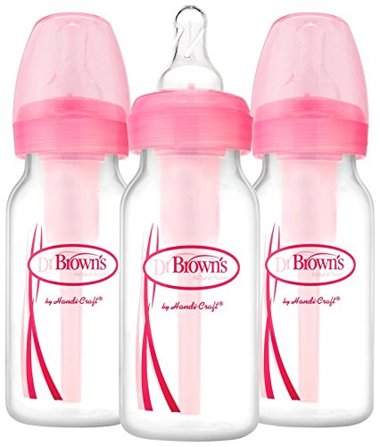 Dr. brown s options narrow pink bottles, 3 pack, 4 ounc…