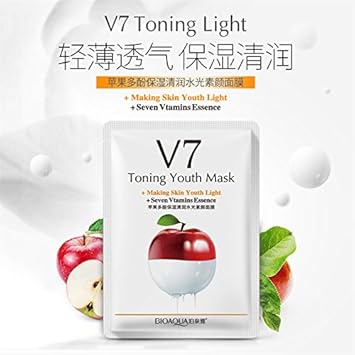 Download Buy Bioaqua Fruit V7 Toning Youth Facial Mask Moisturizing Oil Control Hydrating Nourishing Face Mask Wrapped Mask Skin Care Online At Low Prices In India Amazon In PSD Mockup Templates