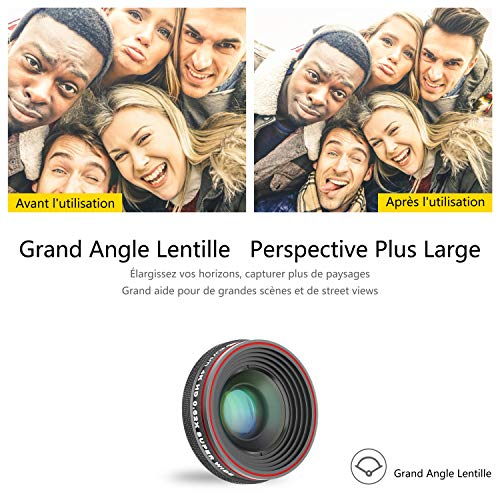 selvim Kit Objectif Smartphone 3 en 1… (3 en 1, Rouge 4)