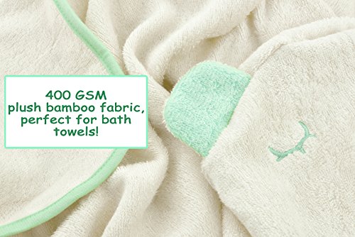 Premium Extra Soft Hooded Bamboo Baby Bath Towel, Organic Hypoallergenic Towels, Boys & Girls, Ties  - //coolthings.us