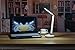 HPcom Desk Table Lamp LED, Cordless, Rechargeable, Portable, Foldable, Dimmable White 3 Brightness Levels, Touch Controls, Color Changing Base Light Great Gift for Kids (White)