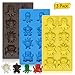 Crazy Monsters Chocolate Candy Molds - Set of 3, Non-Stick BPA Free Silicone Gummy & Jelly Molds for 24 Candies